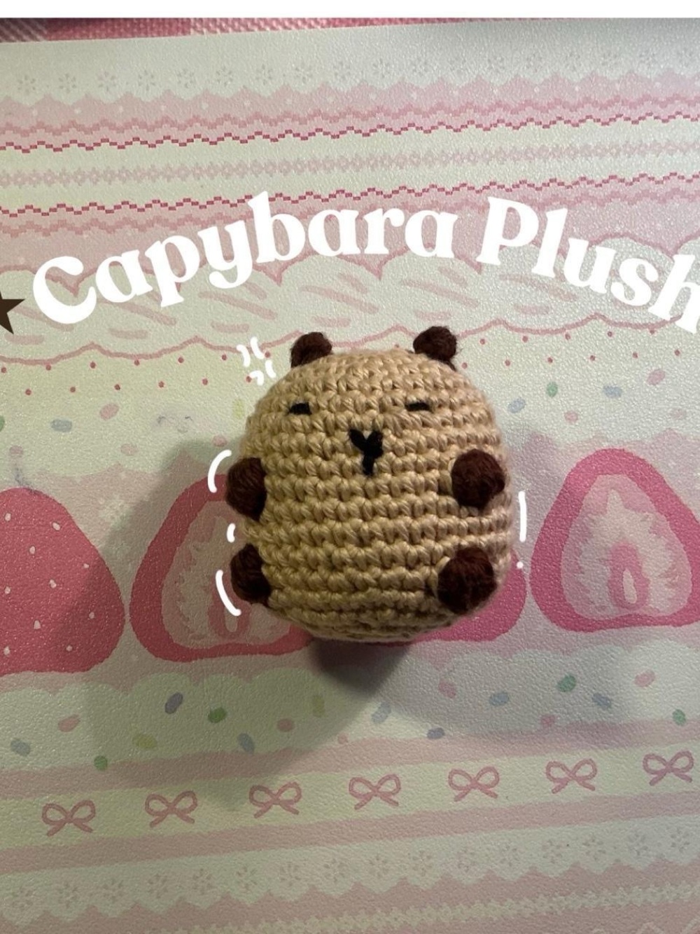 Capybara Plush Crochet/keychain